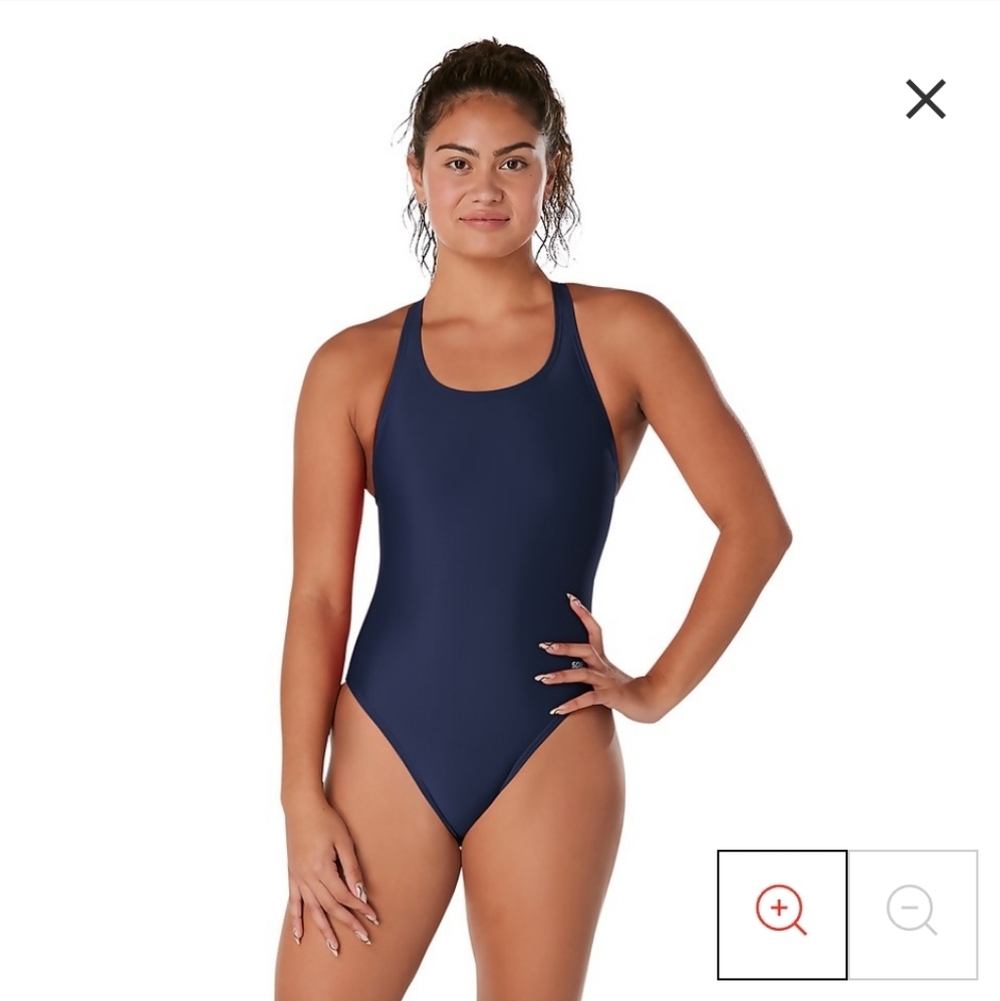 Super Pro Back Solid Speedo Endurance One Piece Adult Navy